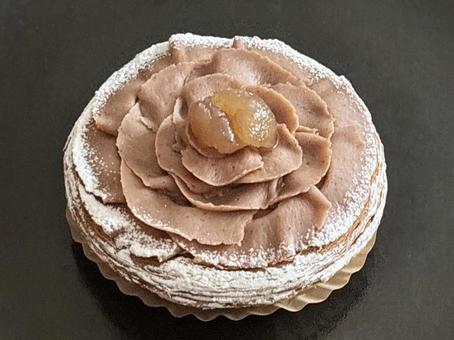 栗のデニッシュ 栗,秋,マロンの写真素材