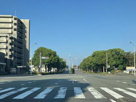 道路 道路 ドライブ,空,景色の写真素材