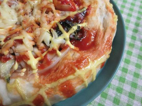 Photo, homemade pizza, pizza, hand made pizza, 