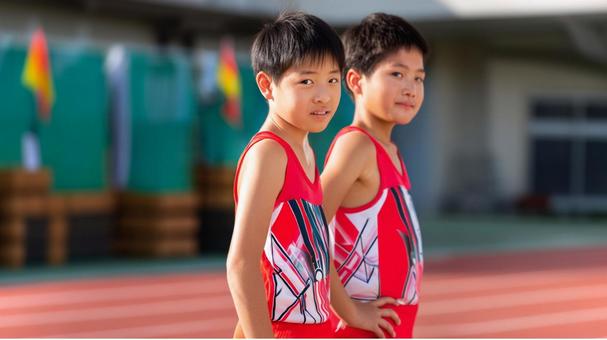 陸上競技を楽しむ少年18 陸上競技を楽しむ少年18の写真