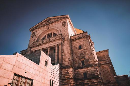 聖ジョゼフ礼拝堂（モントリオール） 聖ジョゼフ礼拝堂,大聖堂,斜めの写真素材