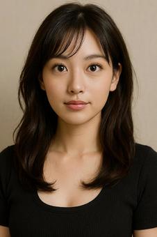 女性 証明写真風 女性 証明写真風の写真