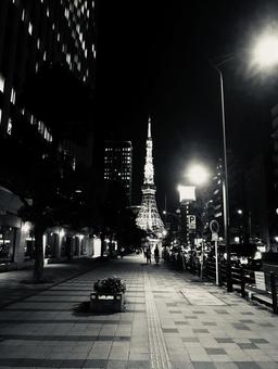 夜の街 夜の街の写真