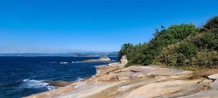 南紀白浜 千畳敷の景色 南紀白浜 千畳敷の景色 南紀白浜,千畳敷,空の写真素材