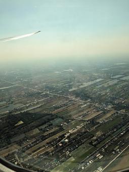 Photo, helicopter shot, view overlooking, flight, 