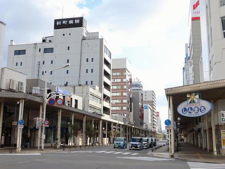 青森 新町通り 八甲通りとの交差点 青森,新町通り,八甲通りの写真素材