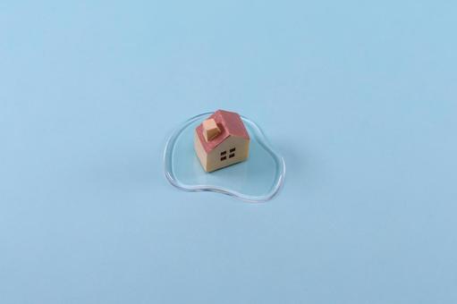 家が浸水しているイメージ 家が浸水しているイメージの写真