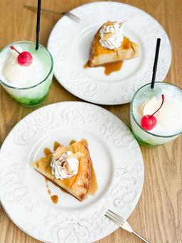 スイーツ スイーツ,クリームソーダ,カフェの写真素材