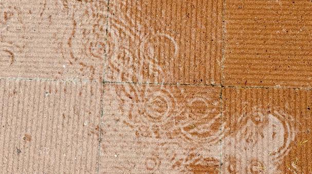 雨の日　水たまり 水たまり,水滴,雨の写真素材