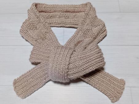 マフラー 毛糸,アクリル,棒針編みの写真素材