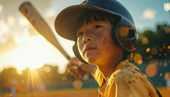 野球少年 野球少年の写真