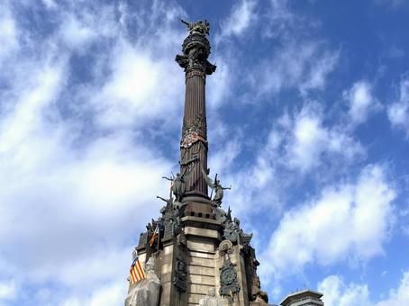 コロンブスの塔(バルセロナ) コロンブスの塔(バルセロナ) バルセロナ,スペイン,カタルーニャの写真素材