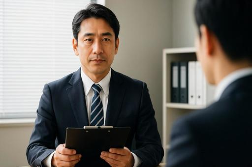 面接官と応募者の面接シーン・人事担当者の写真
