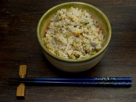 豆ごはんの素 きび 打ち豆 豆ごはんの素,きび,打ち豆の写真素材