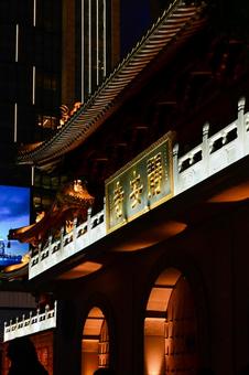 上海・静安寺 上海・静安寺 静安寺,上海,夜景の写真素材