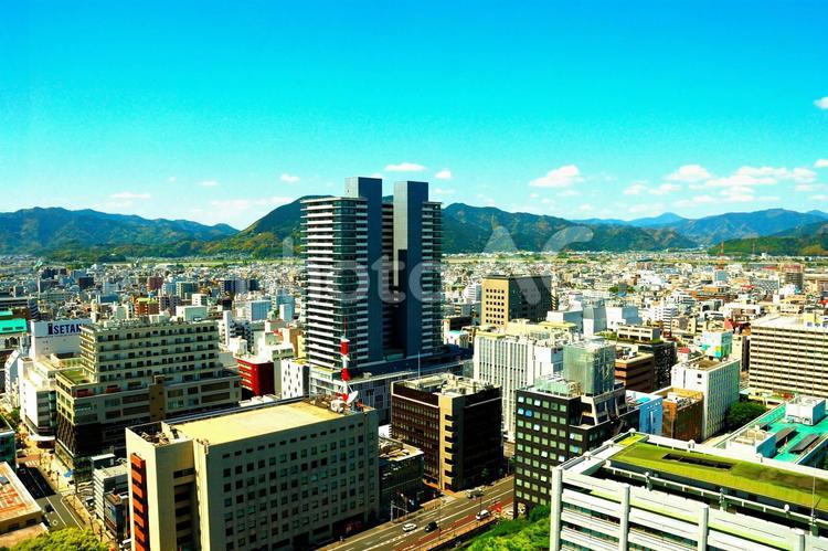 静岡市中心街の風景 静岡市,市街地,中心街の写真素材
