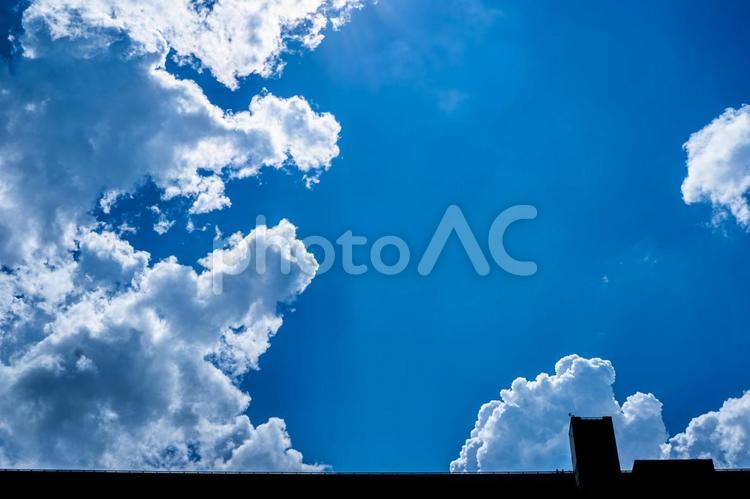 夏の青空とダムの堤体 青空,ダム,堤体の写真素材