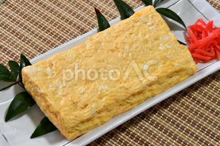 出汁巻き　卵料理　ショウガ 食品,昼食,副菜の写真素材