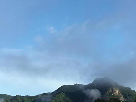 Photo, blue sky, mountain, cloud, 