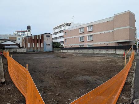 広い空き地 空き地,住宅街,更地の写真素材