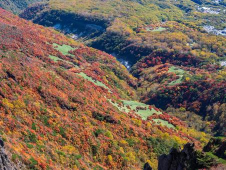 紅葉の那須岳 那須岳,紅葉,茶臼岳の写真素材