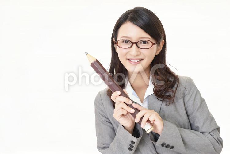 案内する笑顔の教師 女性,先生,教師の写真素材