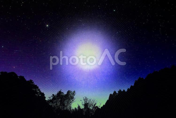 イメージ素材/星空・月夜・月光 夜景,星空,月夜の写真素材