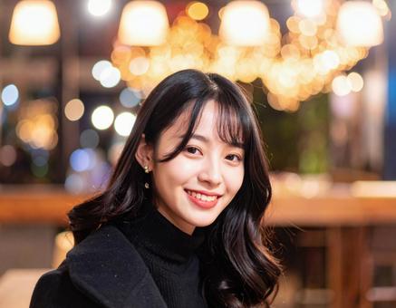 秋冬ファッション女性ポートレート 秋冬ファッション女性ポートレートの写真