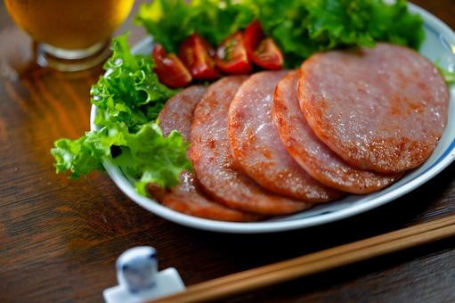 ロースハム ロースハム ロースハム,食事,食卓の写真素材