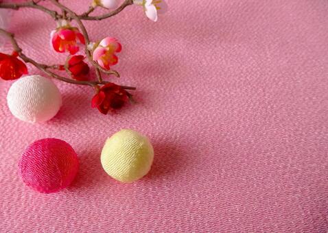 ちりめん玉のある背景 和風,ちりめん,背景の写真素材