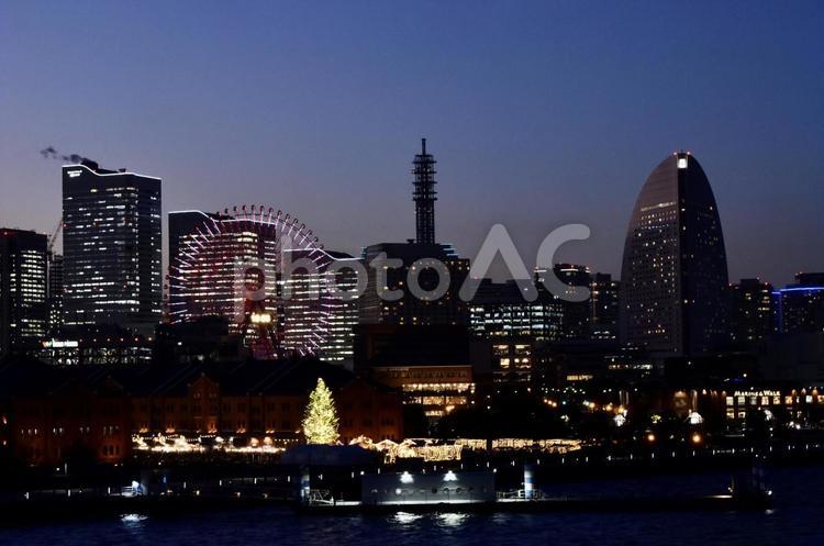 みなとみらい　夜景 みなとみらい,横浜,神奈川の写真素材
