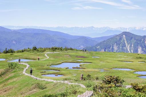 苗場山 苗場山 苗場山,日本百名山,百名山の写真素材