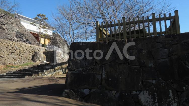 甲府城　中の門跡から鉄門 甲府城,舞鶴城,天守台の写真素材
