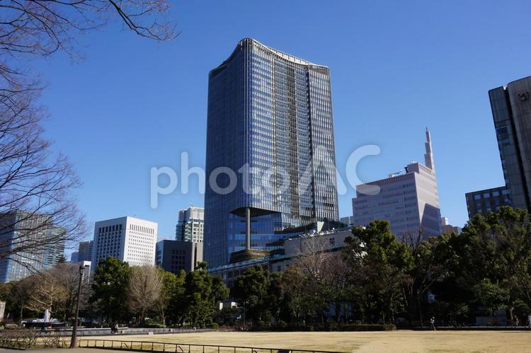 東京ミッドタウン日比谷と周辺のビル 日比谷公園,公園,東京ミッドタウンの写真素材