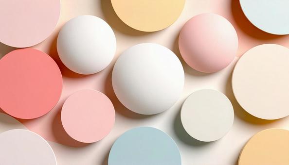 パステルカラーの抽象的な丸の背景 パステルカラーの抽象的な丸の背景の写真