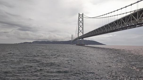 明石海峡大橋 2 明石海峡大橋,橋,橋梁の写真素材