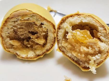 たまご形栗まんじゅう2(割り) たまご形栗まんじゅう2(割り) たまご,卵,玉子の写真素材