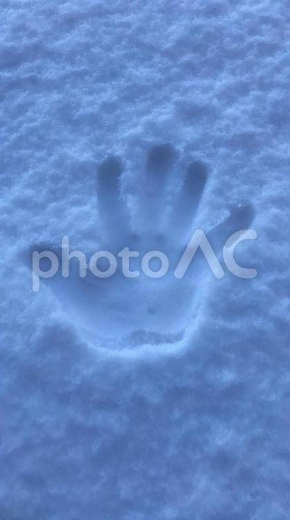 雪模様 雪,ホワイトスノー,手形の写真素材