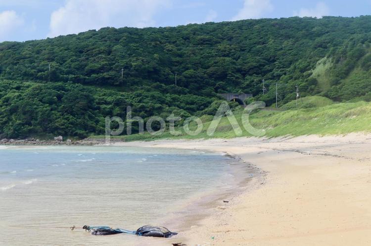 高浜海水浴場（長崎県五島列島福江島） 高浜海水浴場,ビーチ,砂浜の写真素材