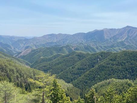 山のある景色 山のある景色 野迫川村,奈良県,吉野の写真素材