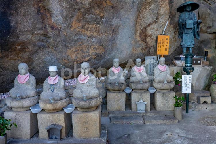 千光寺の六地蔵 千光寺,地蔵,尾道の写真素材