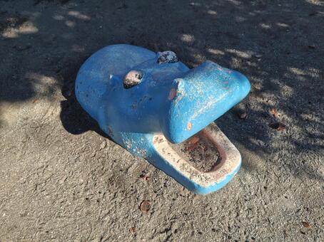 カバのオブジェ 西糀谷三丁目児童子園,大田区,遊具の写真素材