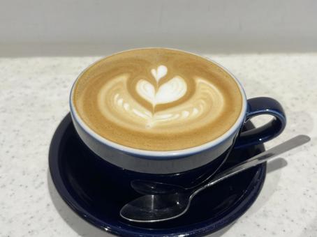 フラットホワイト コーヒー,フラットホワイト,ラテアートの写真素材