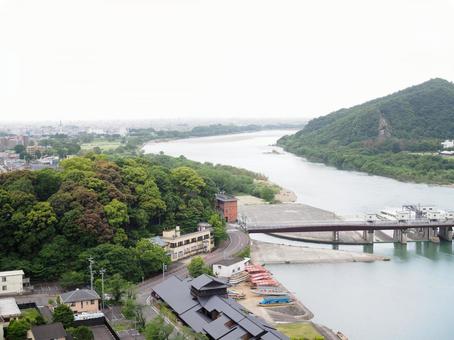 犬山城からの景色 犬山城からの景色 犬山城,景色,展望の写真素材