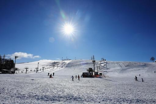 霧ヶ峰スキー場 山,風景,冬の写真素材