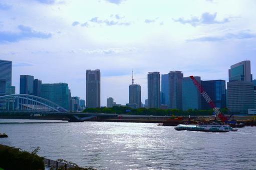 隅田川のクルーズ船2 クルーズ,船,観光の写真素材