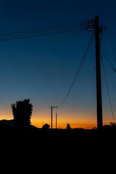 夕焼けに染まる空 夕焼け,夕暮れ,夕方の写真素材