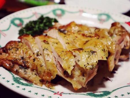 チキングリル チキン,鶏肉,ホームパーティーの写真素材