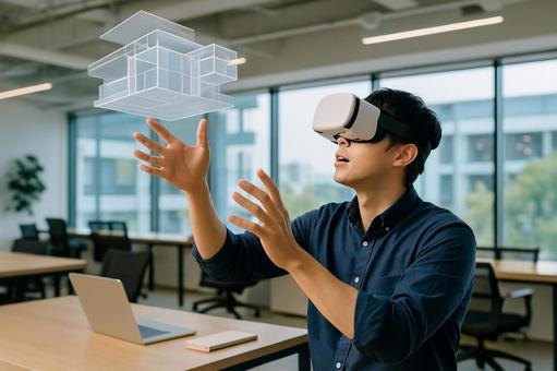 VRデザインレビュー 頭上の3Dモデル VRデザインレビュー 頭上の3Dモデルの写真