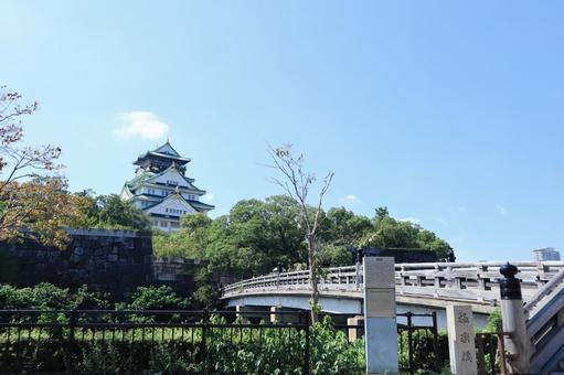 極楽橋と大阪城天守 大阪城,城,お城の写真素材